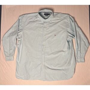 Polo Ralph Lauren Classic Shirt Men's Size 4XLT Tall Blue Long Sleeve Button Up